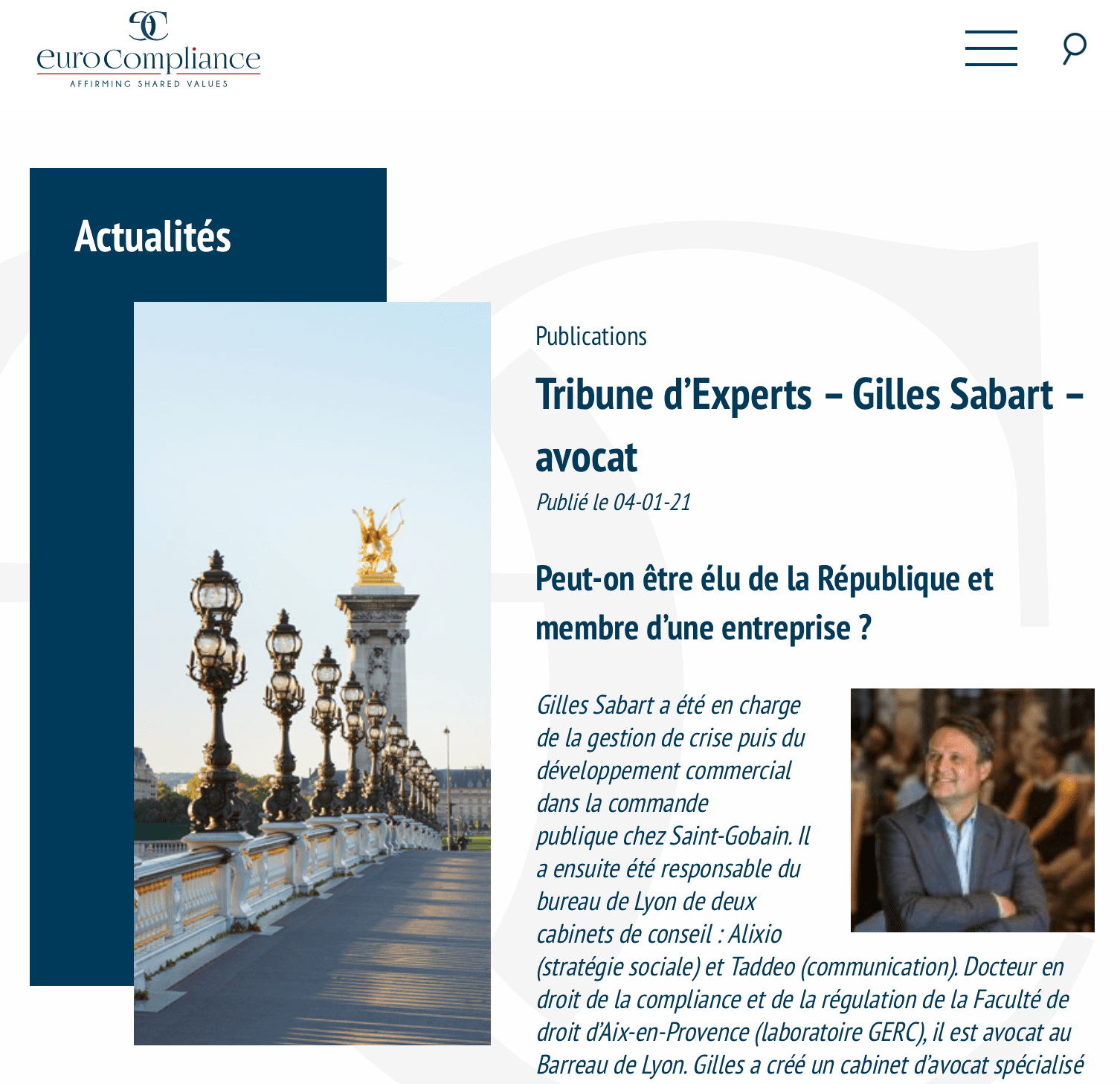 Conflit d'intérêt et compliance